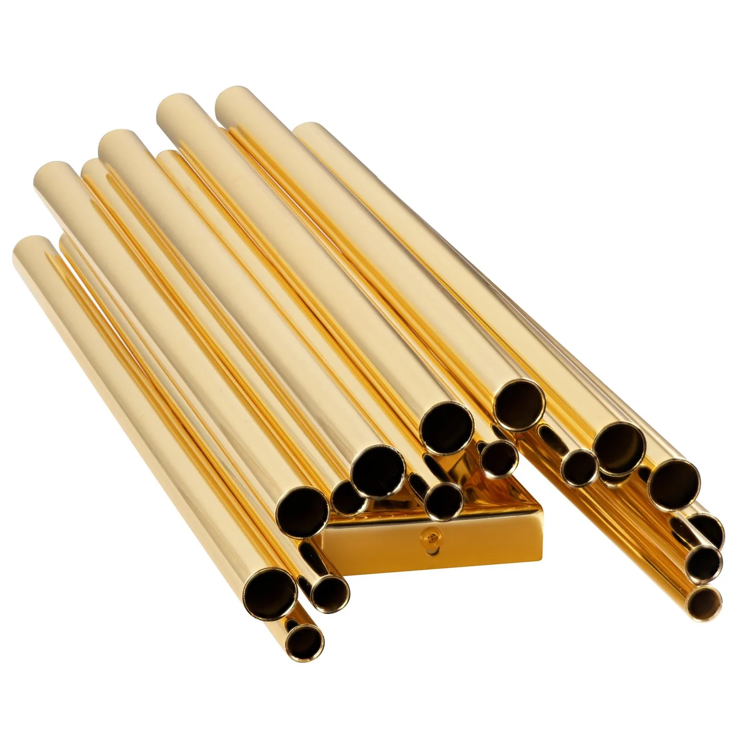 Lampa ścienna TUBO GOLD 50 cm- nowoczesny metalowy kinkiet do salonu - obrazek 2