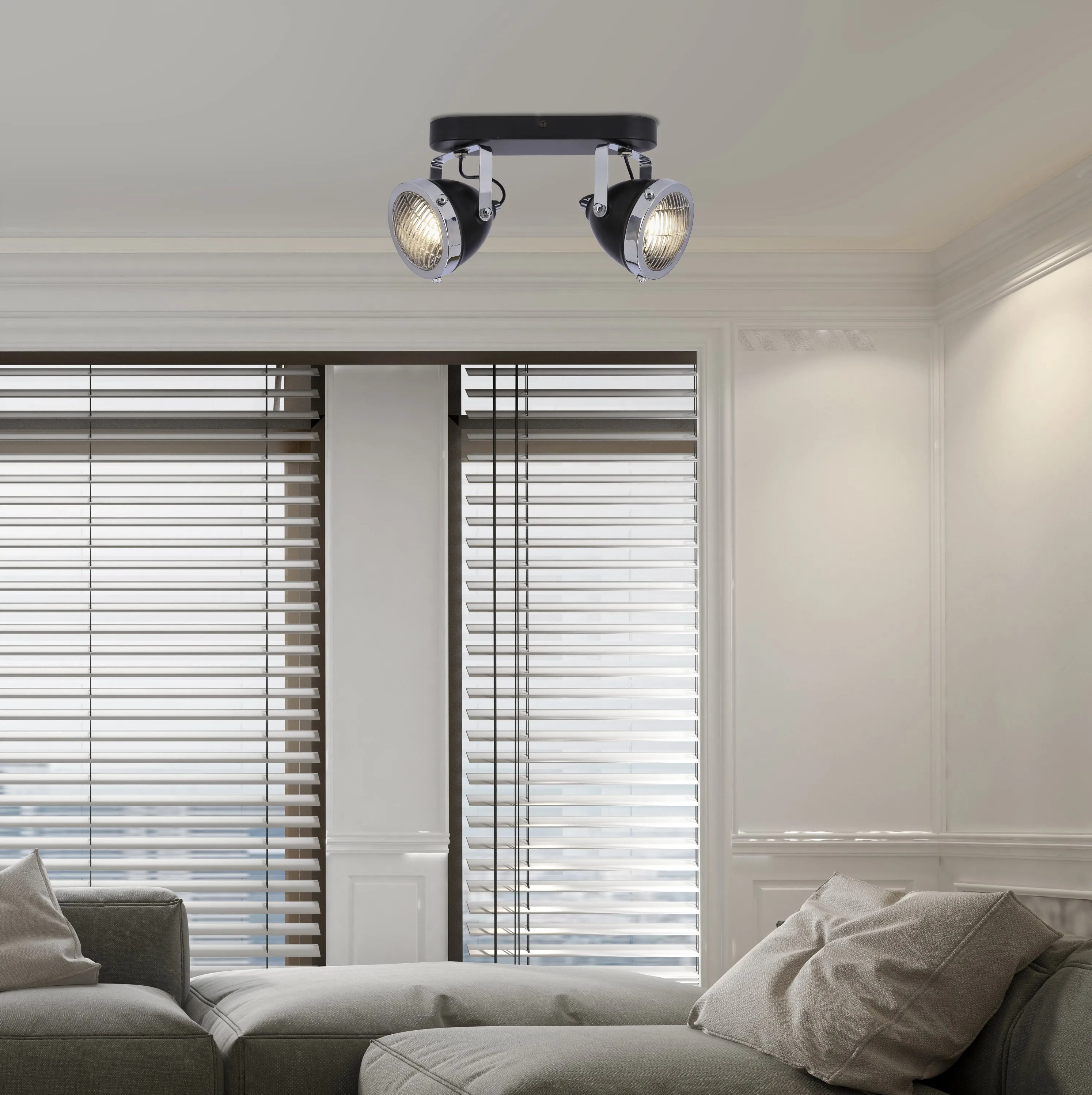 Crazy lampa sufitowa listwa czarny 2x15w gu10 klosz bezbarwny - obrazek 9