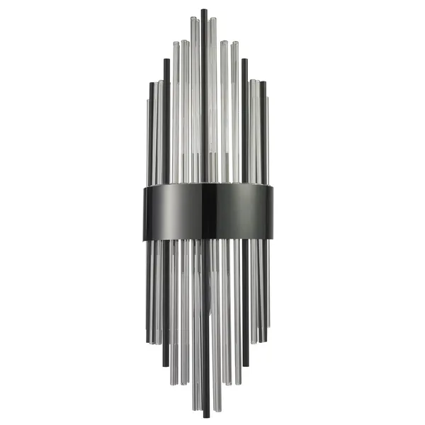 Lampa ścienna DRACO 60cm - kryształowo - czarna, styl glamour