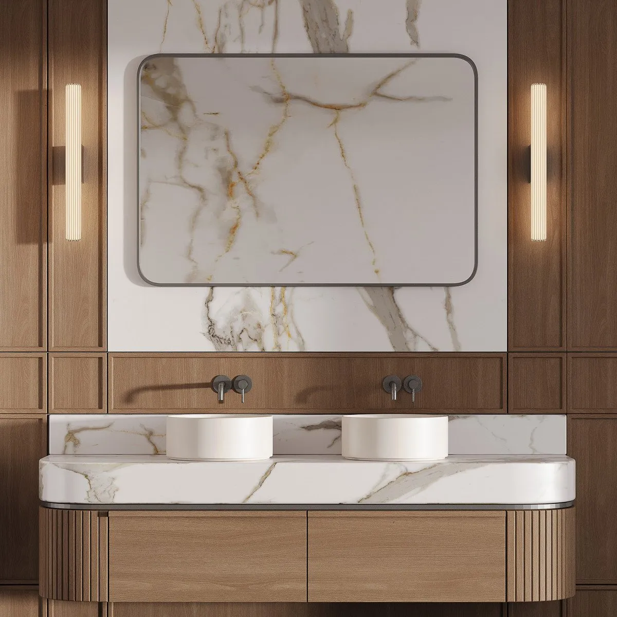 Kinkiet Linea 45 cm złoty LED CCT - obrazek 3