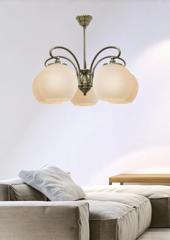 ORBIT LAMPA WISZĄCA 5X60W E27 PATYNOWA MIEDŹ - obrazek 3