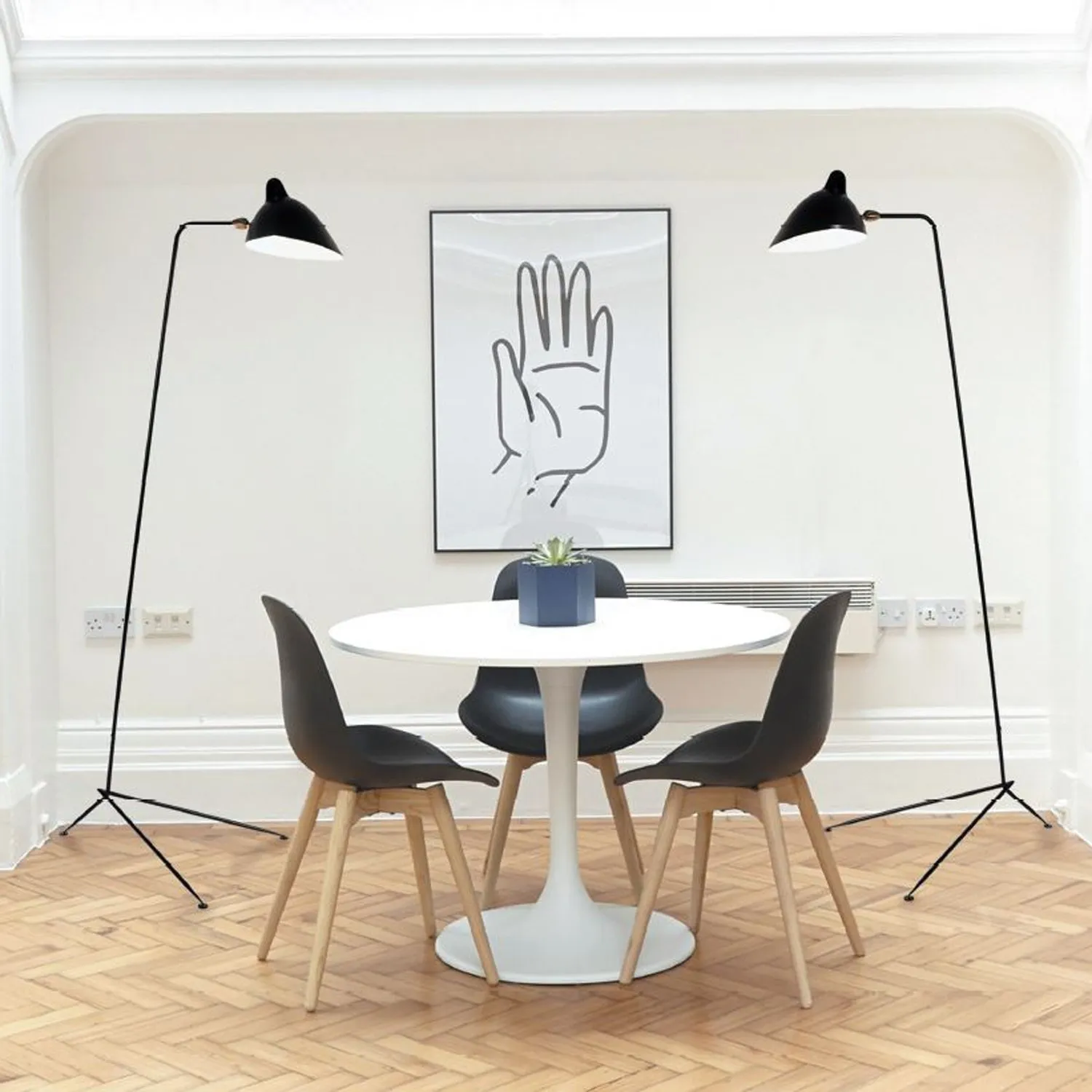 Lampa podłogowa CRANE-F1 czarna 160 cm - obrazek 3