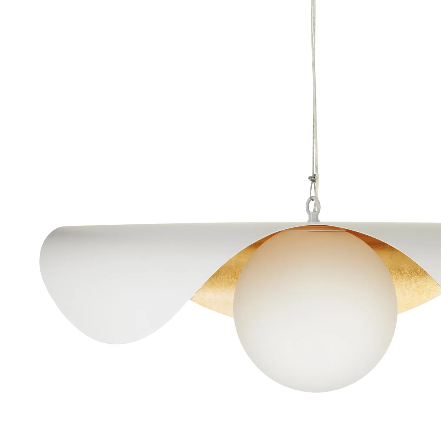 Lampa wisząca ENZO 80 cm - biało złota - obrazek 10