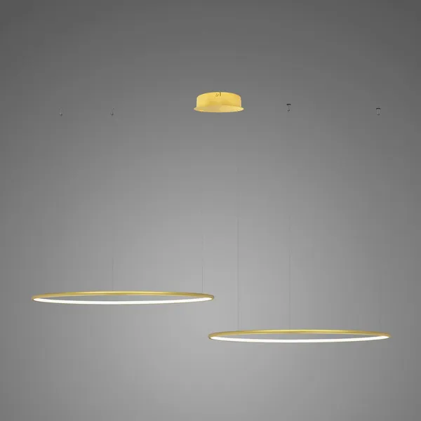 Lampa Ledowe Okręgi No.2 CO2 złota 80cm 4k