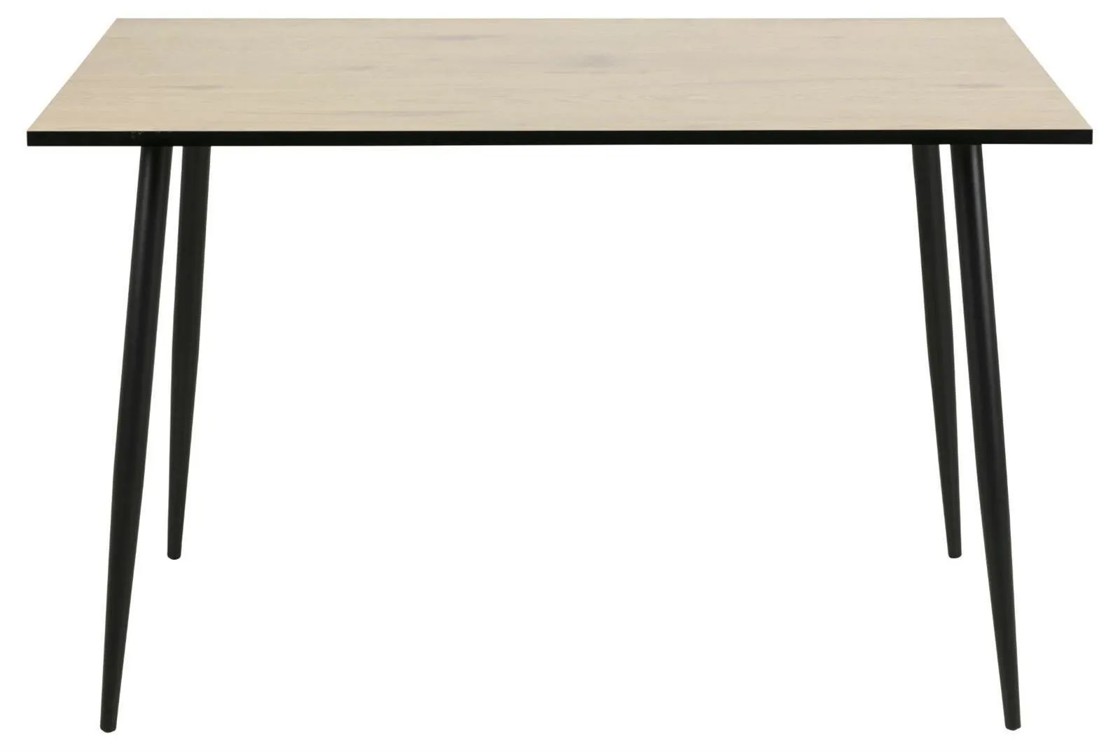 Stół do jadalni Wilma Actona drewniany naturalny z czarnymi metalowymi nogami 120x80 cm - obrazek 3