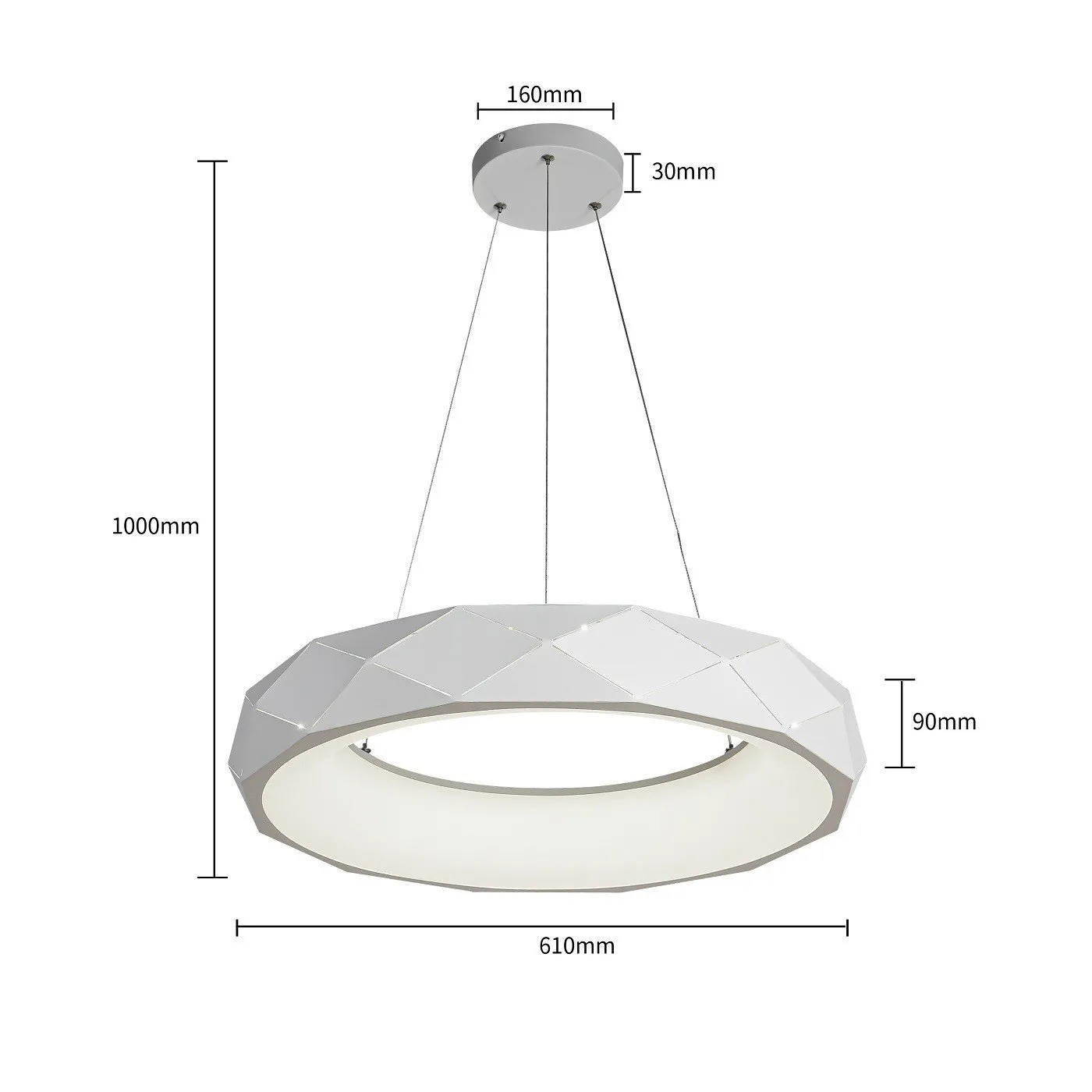 Lampa wisząca Reus biała LED 4000K - obrazek 12