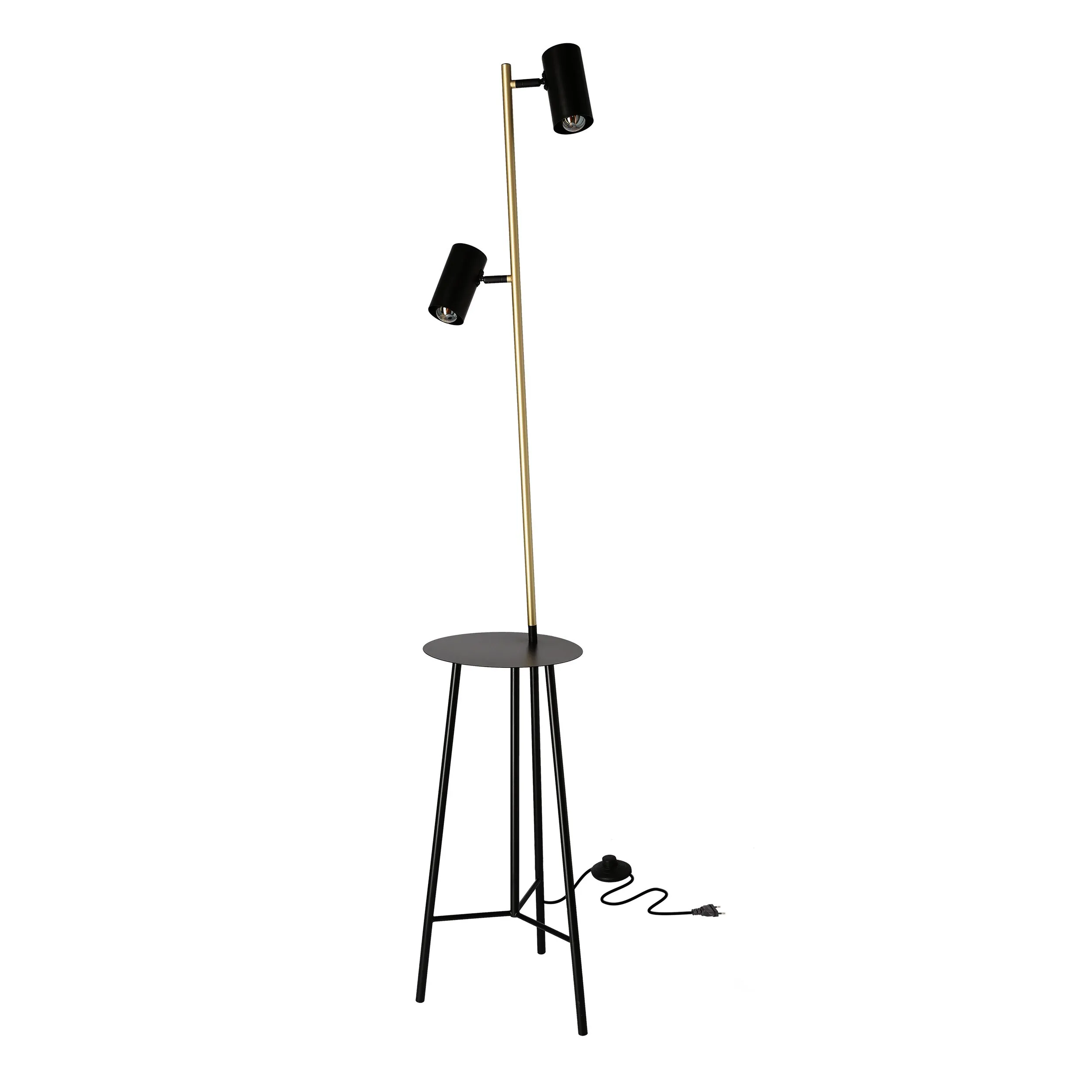PERRET LAMPA PODŁOGOWA CZARNY+ZŁOTY MATOWY 2X15W GU10 KLOSZ CZARNY - obrazek 13