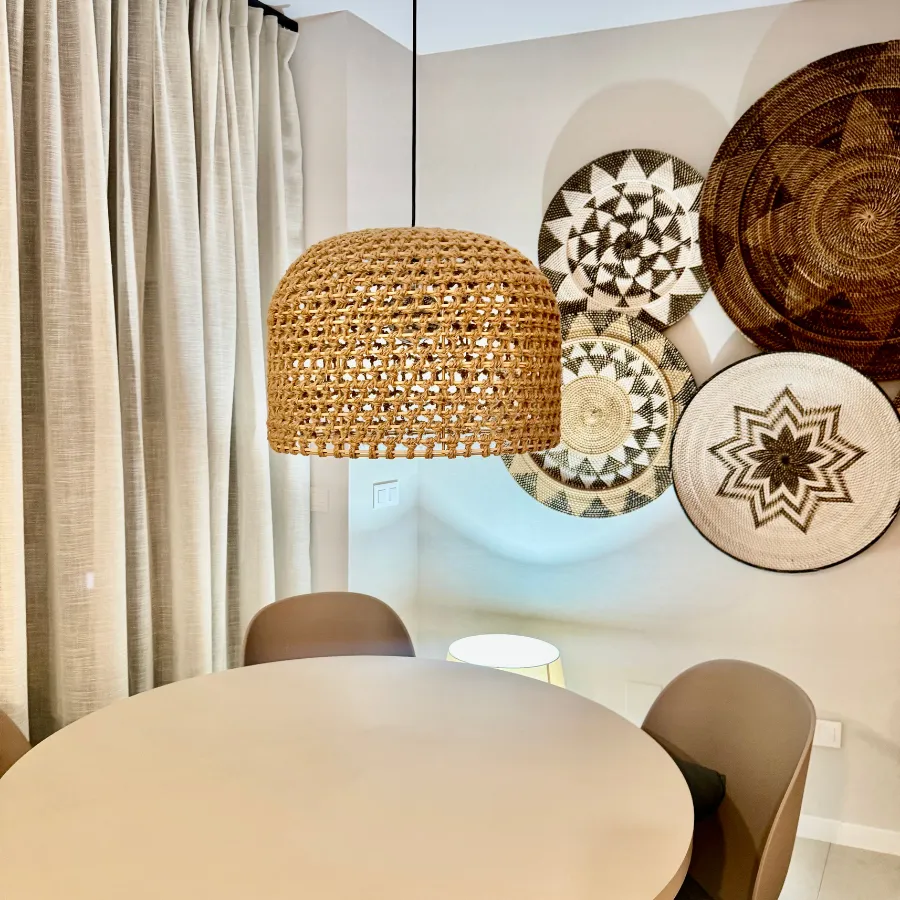 Rattanowa lampa wisząca Kanso 40 cm jasne drewno 1xE27 - obrazek 5