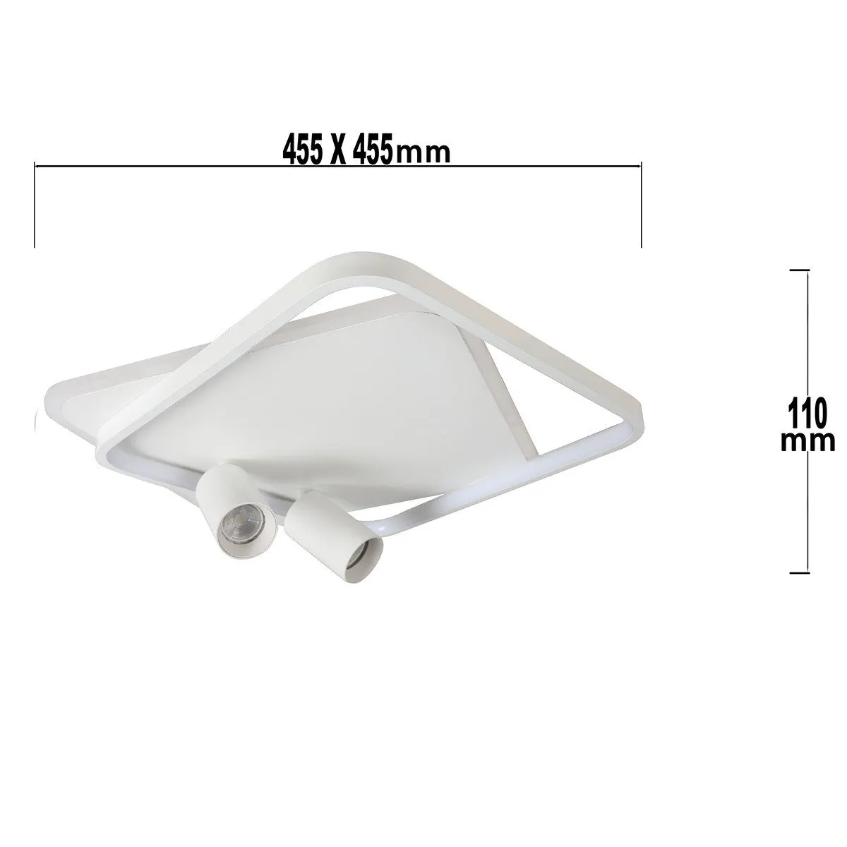 Plafon Parma 2 kwadratowy biały 2xGU10 LED CCT - obrazek 10