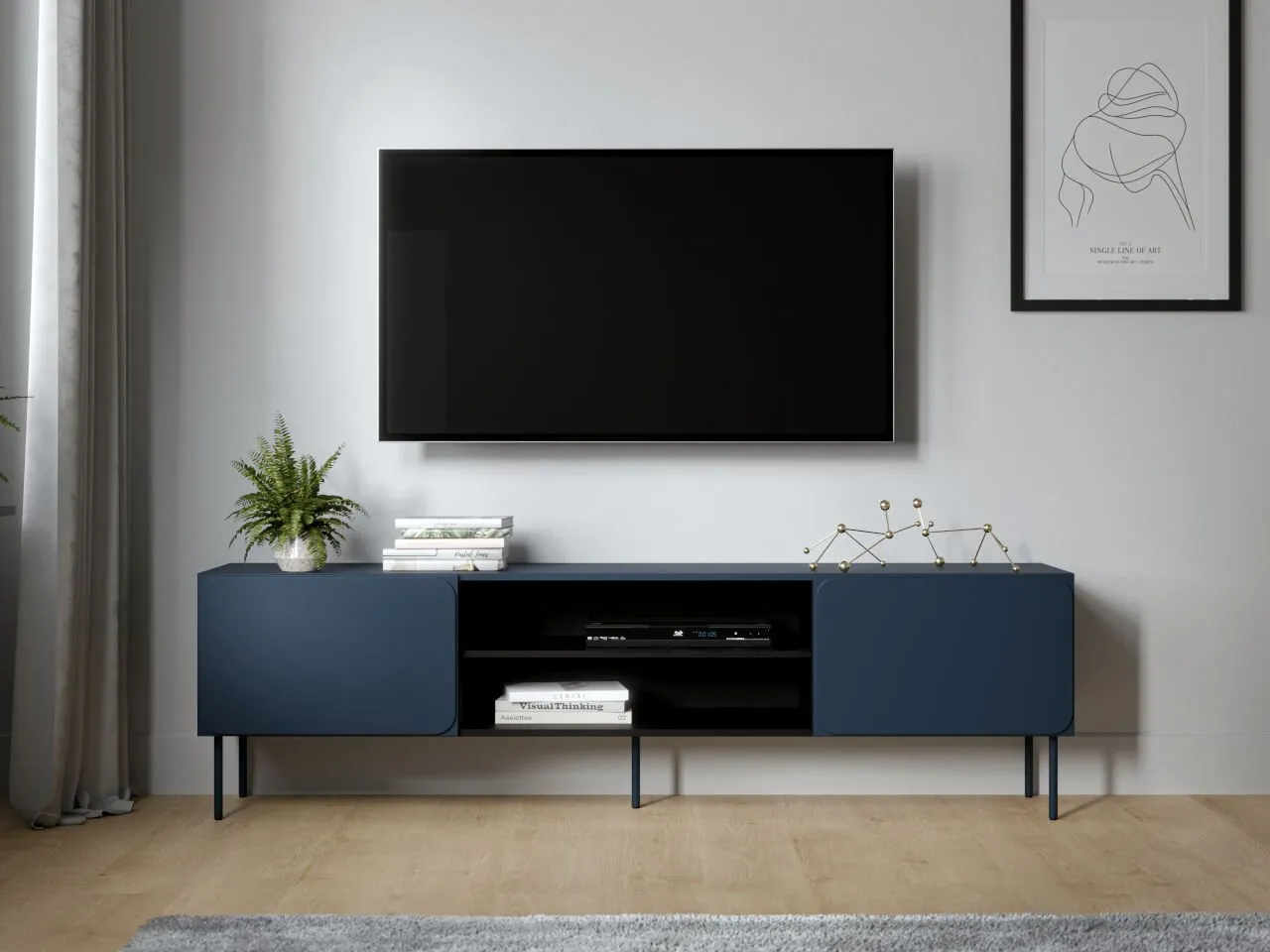 Komoda RTV VINCENT 200 EF indigo - obrazek 4