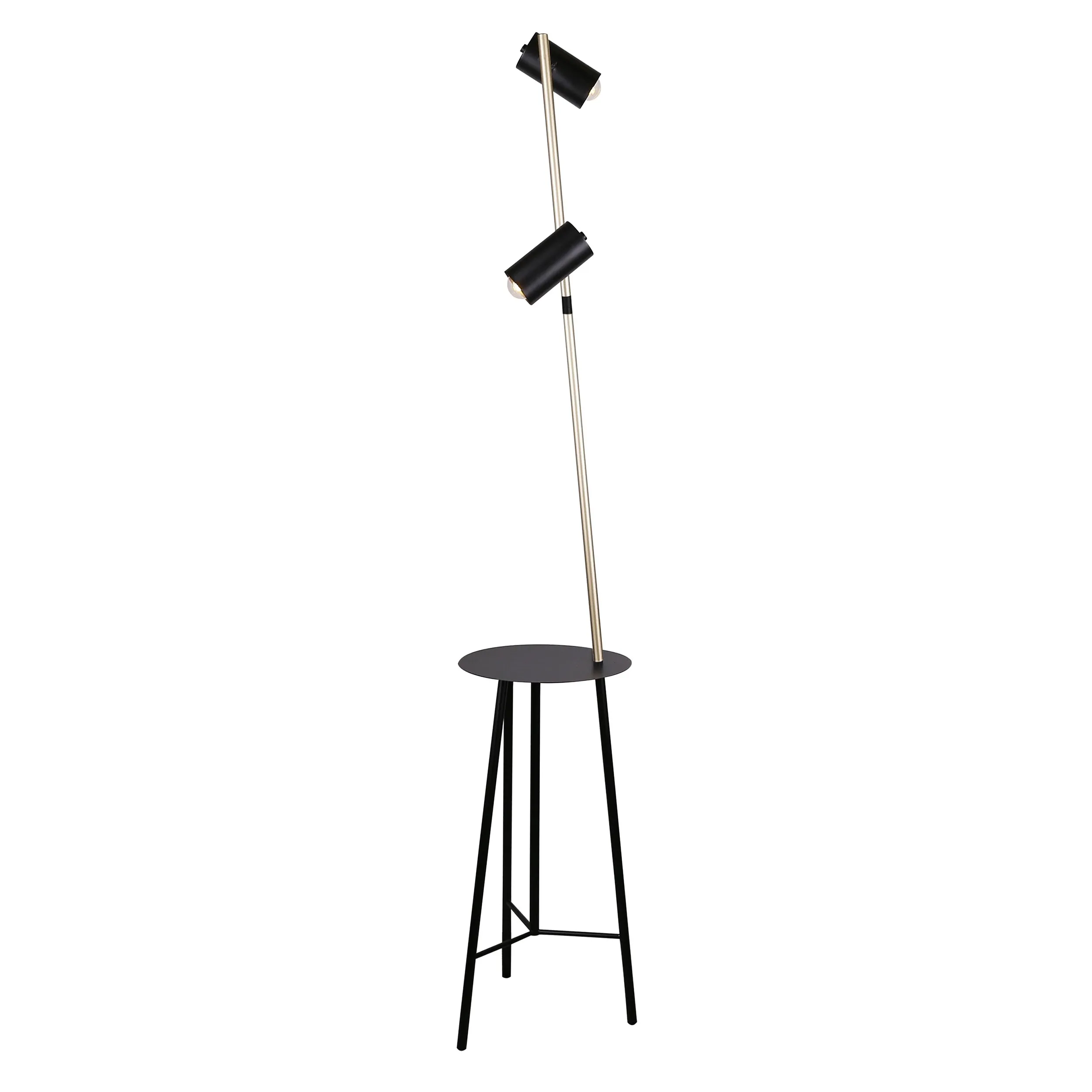 PERRET LAMPA PODŁOGOWA CZARNY+ZŁOTY MATOWY 2X15W GU10 KLOSZ CZARNY - obrazek 17