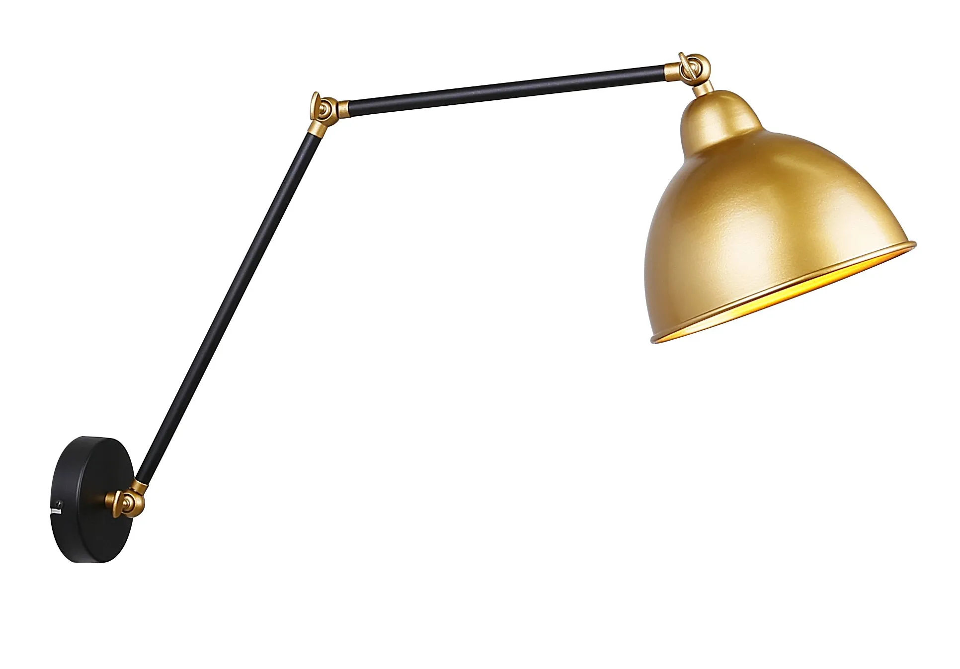 Truck lampa kinkiet czarny+złoty 1x40w e27 klosz złoty - obrazek 2
