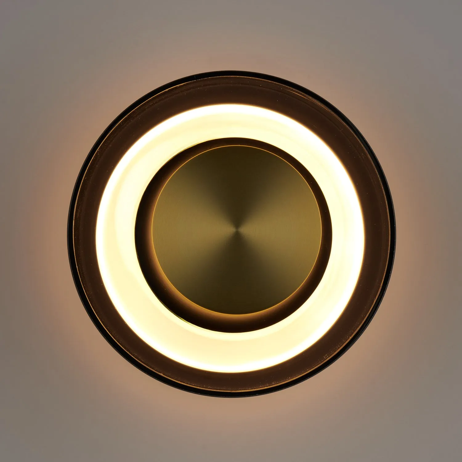 Lampa ścienna DONUT 18 cm - LED, szkło, szaro-złota - obrazek 7