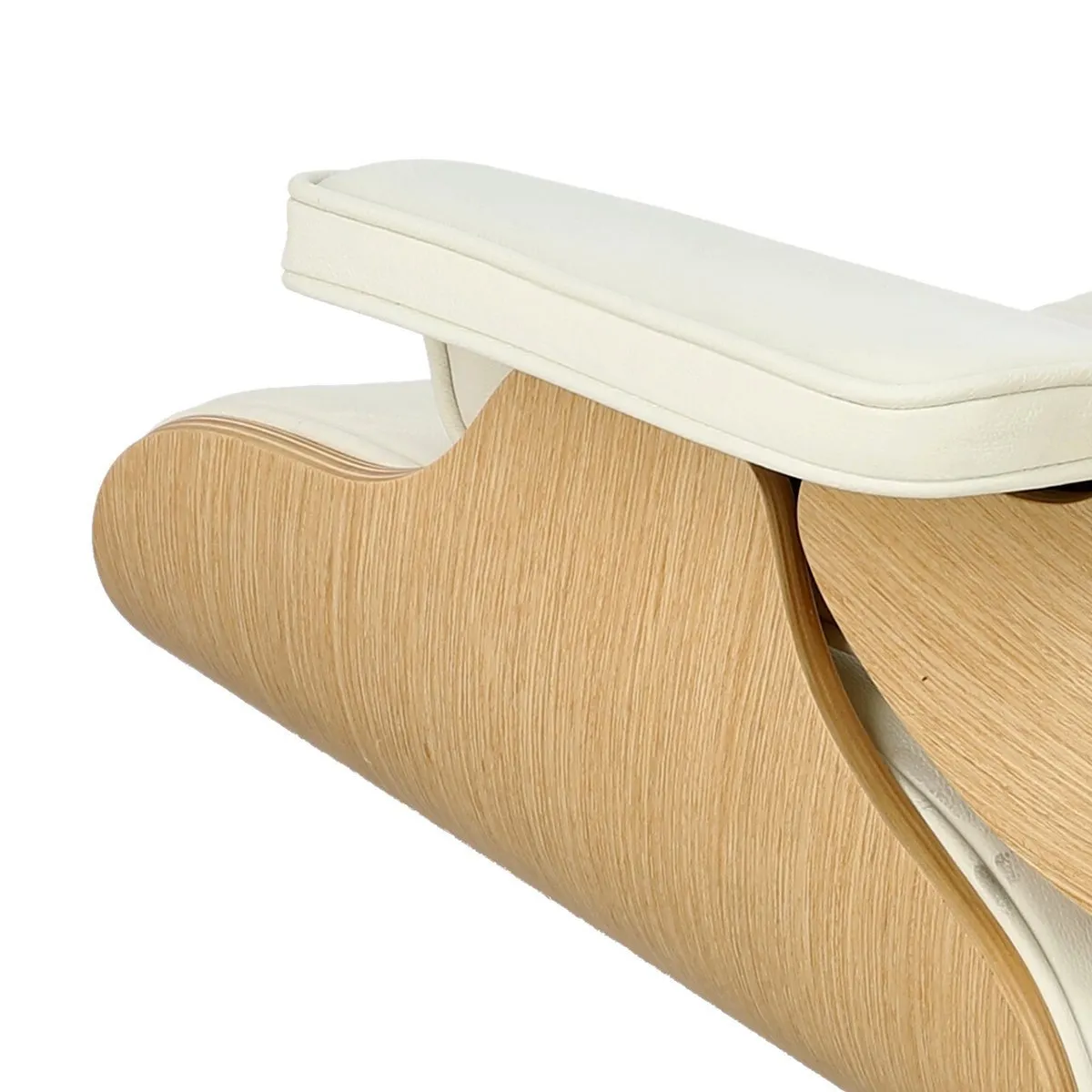 Fotel Vip biały/natural oak/srebrna baza - obrazek 16