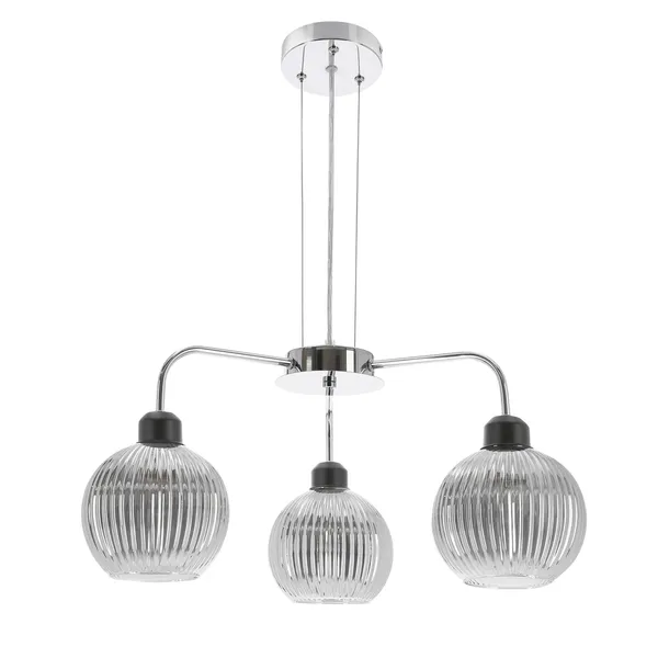 VERTON lampa wisząca chromowy 3x40W E27 klosz chromowy