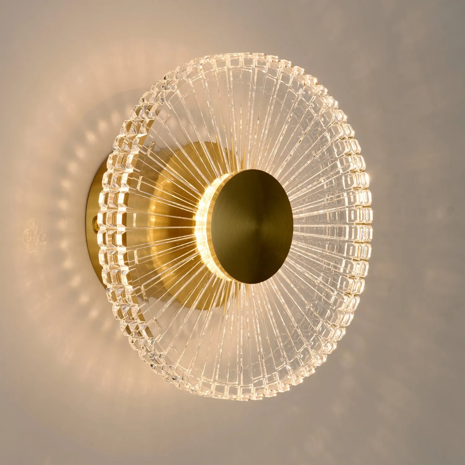 Lampa ścienna SUNBLAST - kinkiet LED 20 cm, złoty - obrazek 6
