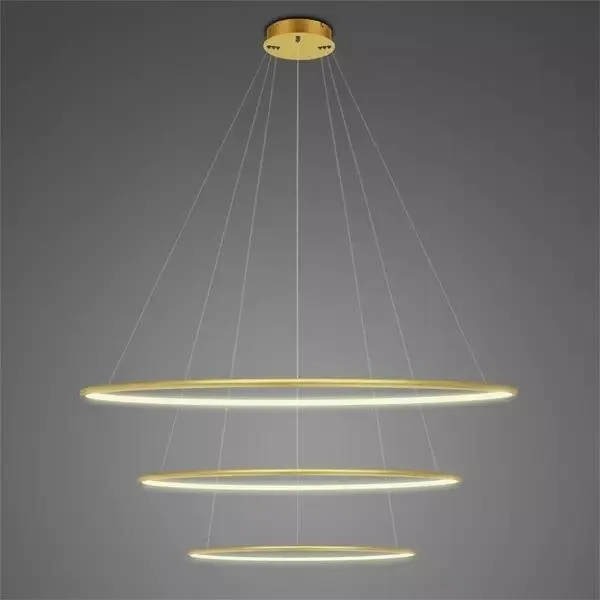 Lampa wisząca Ledowe Okręgi No.3 150cm 3k Dalizłota