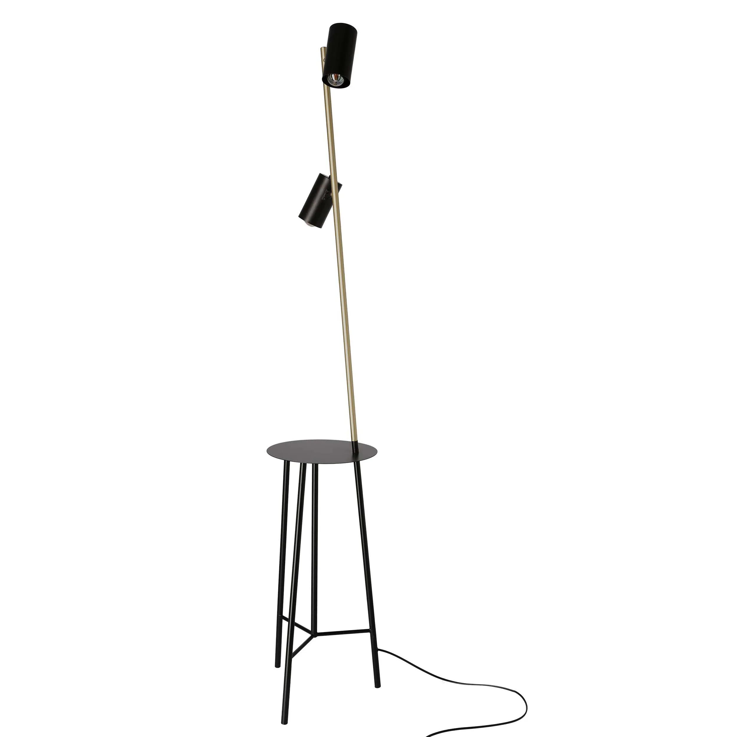 PERRET LAMPA PODŁOGOWA CZARNY+ZŁOTY MATOWY 2X15W GU10 KLOSZ CZARNY - obrazek 11