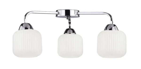 CROMADO lampa sufitowa chromowy 3x60W E27 klosz biały