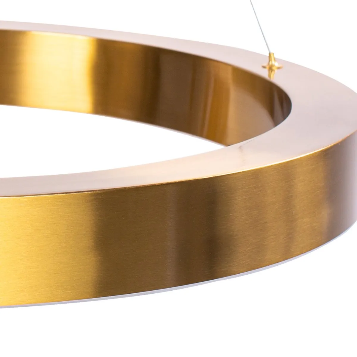 Lampa wisząca CIRCLE 3 60+60+80 cm - LED, ring mosiądz szczotkowany na 1 podsufitce - obrazek 2