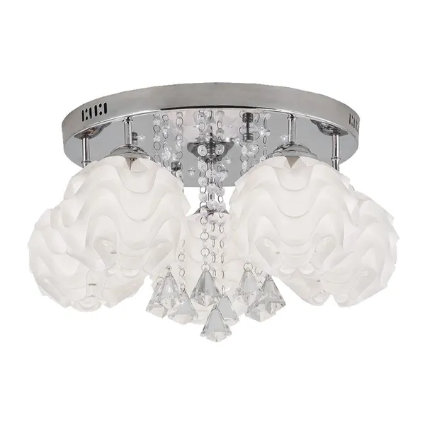 Ozdobny plafon Sada srebrny 5xE14 plus LED