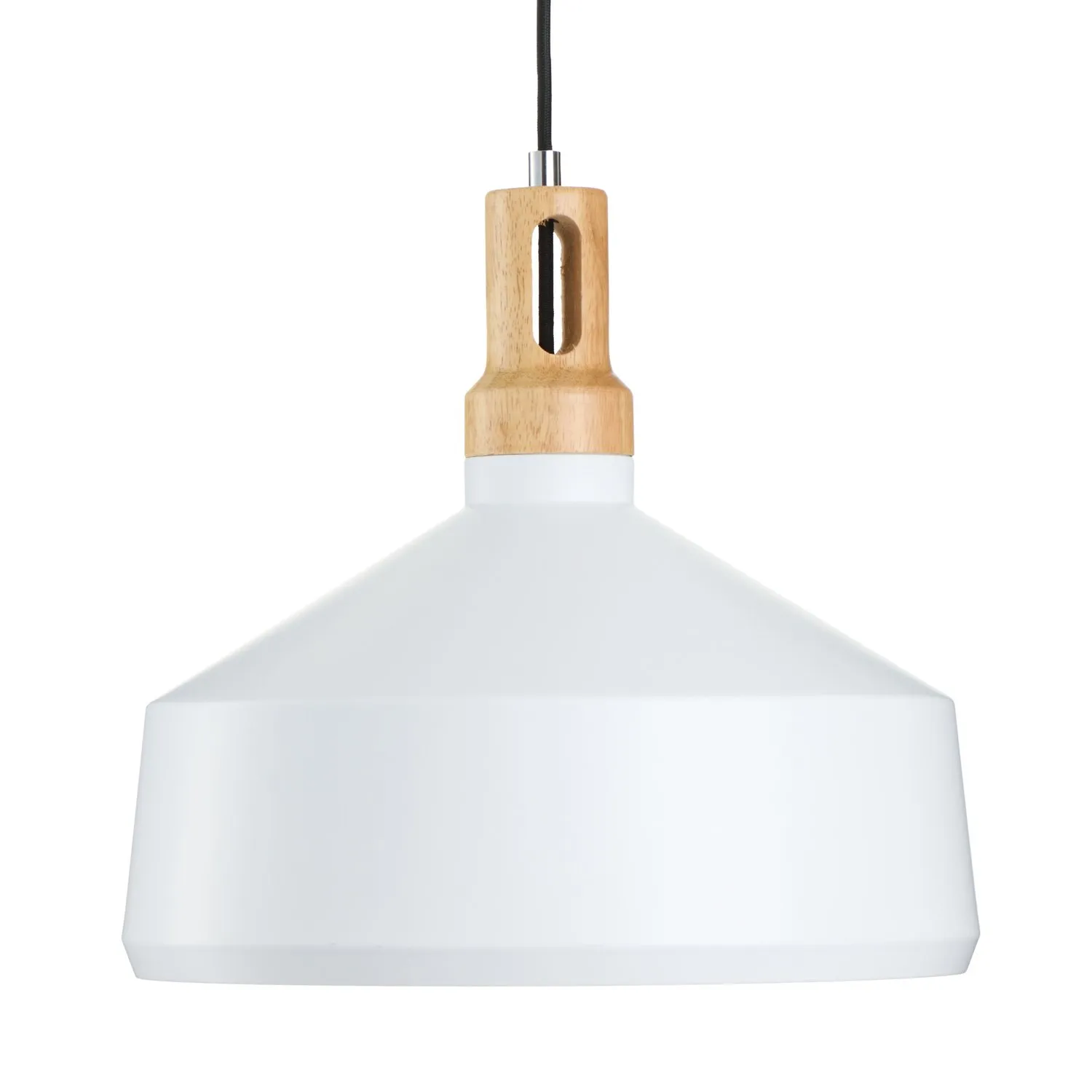 Lampa wisząca NORDIC WOODY biało drewniana 35 cm - obrazek 3