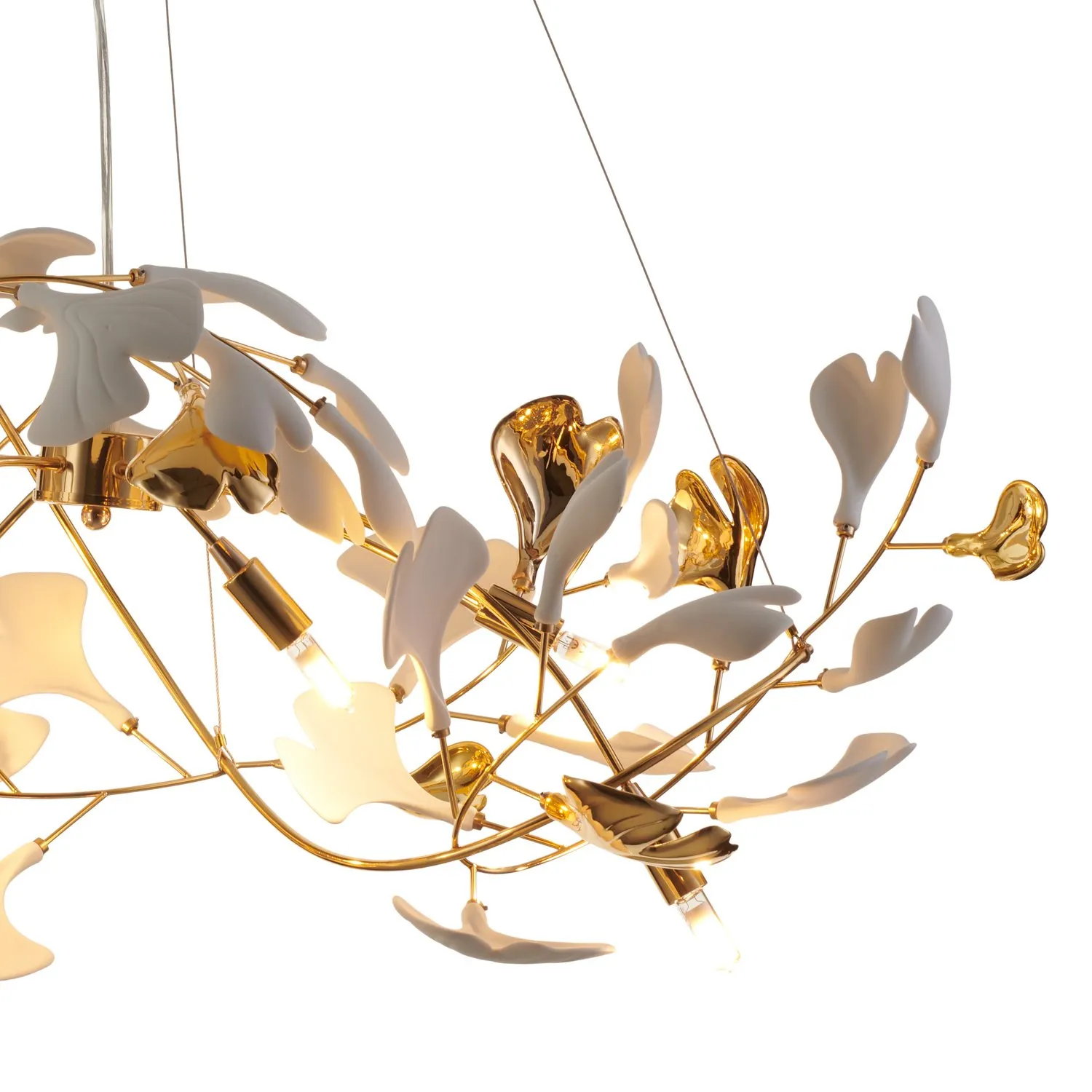 Lampa wisząca BOTANIKA GOLD 100 cm - złota, G9, regulowana, designerska - obrazek 11