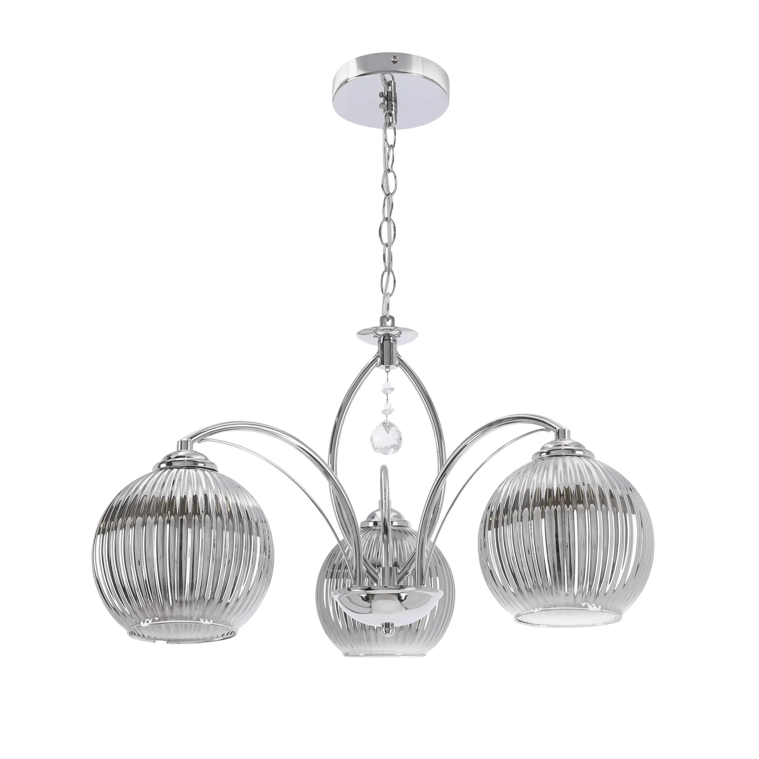SIERRA lampa wisząca chromowy 3x40W E27 klosz chromowy