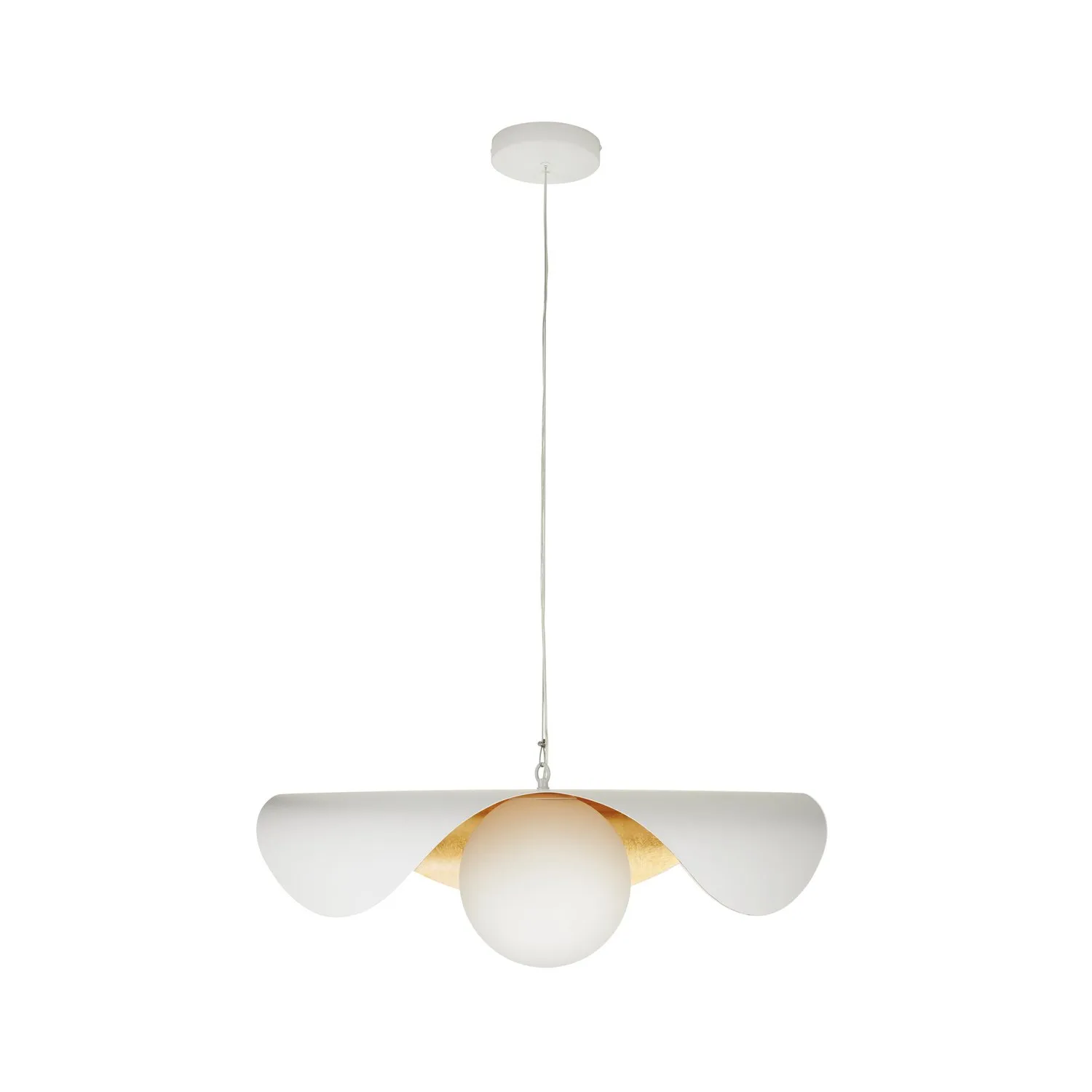 Lampa wisząca ENZO 80 cm - biało złota - obrazek 11