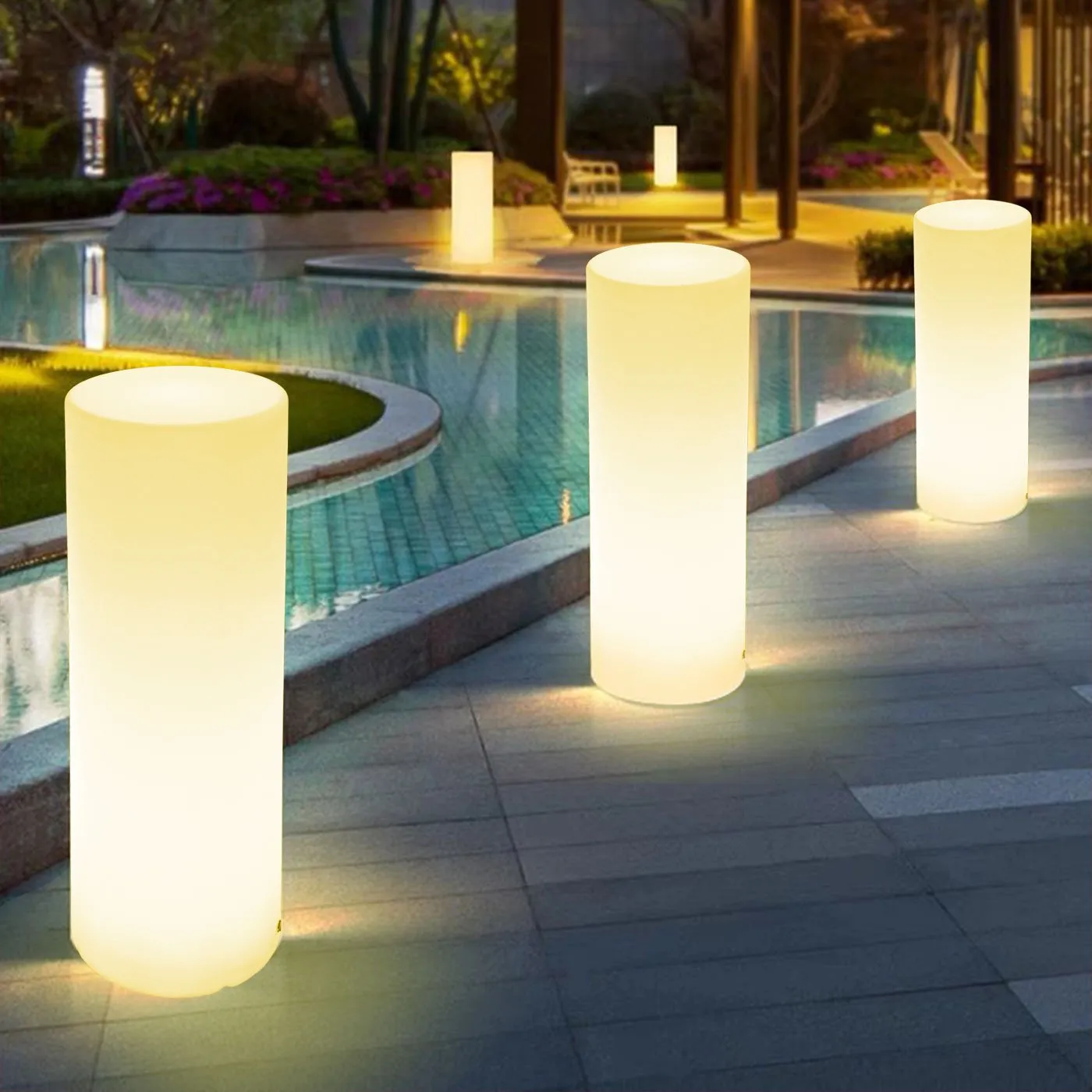 Lampa ogrodowa kolumna TUBE LED RGBW 16 kolorów 96 cm - obrazek 2