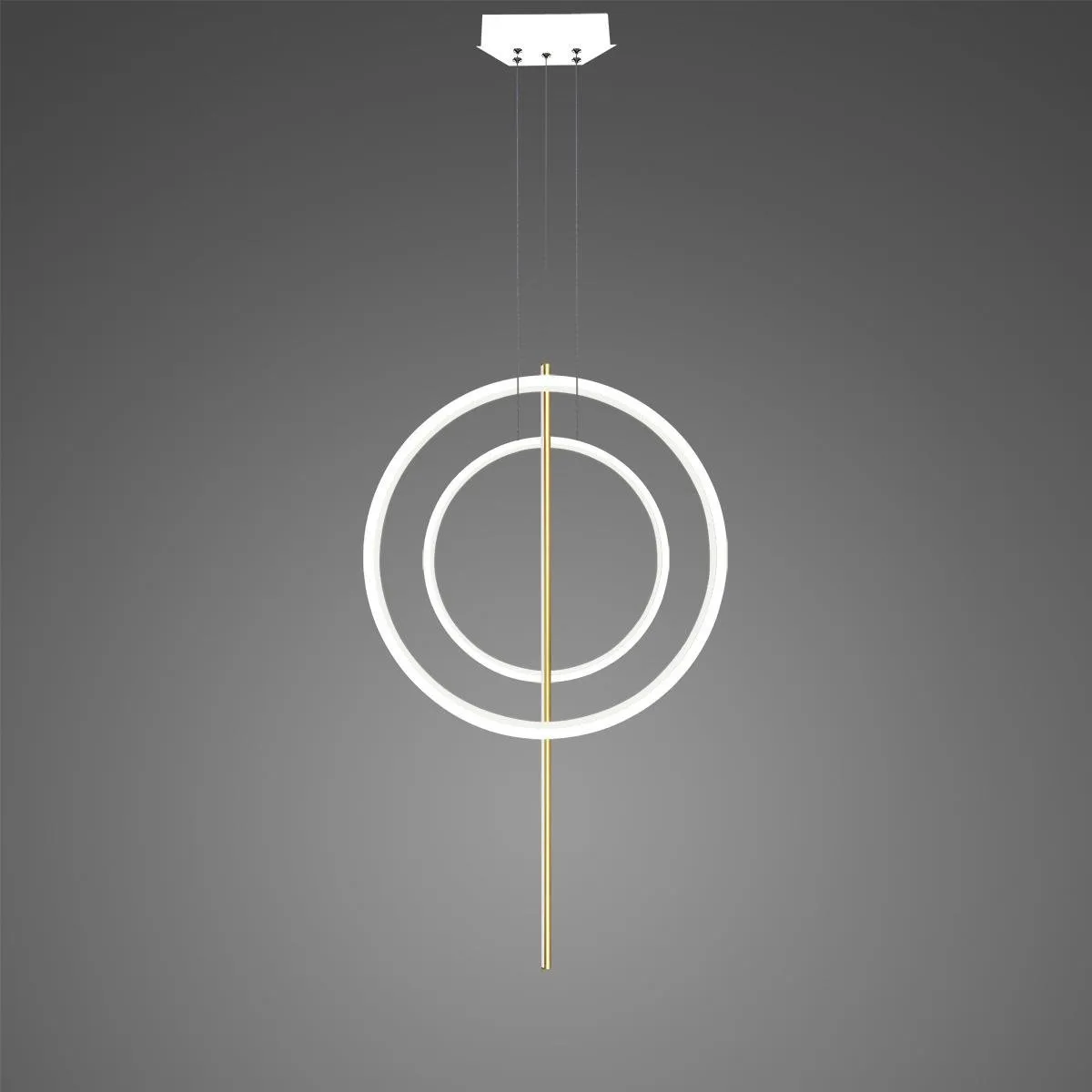 Lampa wisząca Linea No.5 60/40cm białozłota ściemnialna 3k - obrazek 2