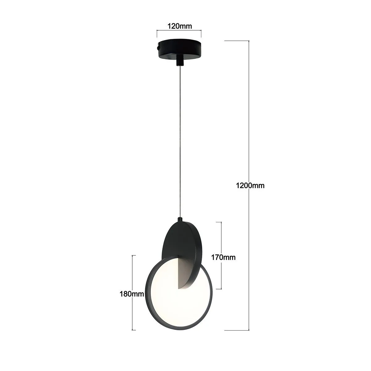 Lampa wisząca Circlo czarna LED CCT - obrazek 7