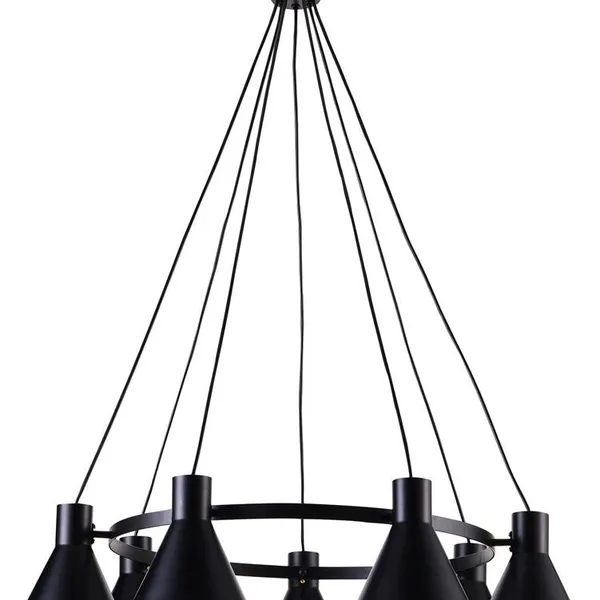 MORE LAMPA WISZĄCA 7X40W E27 CZARNY MATOWY