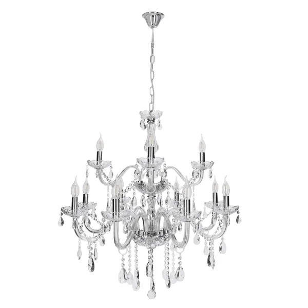 Cristallo lampa wisząca chromowy 12x40W E14 transparentny