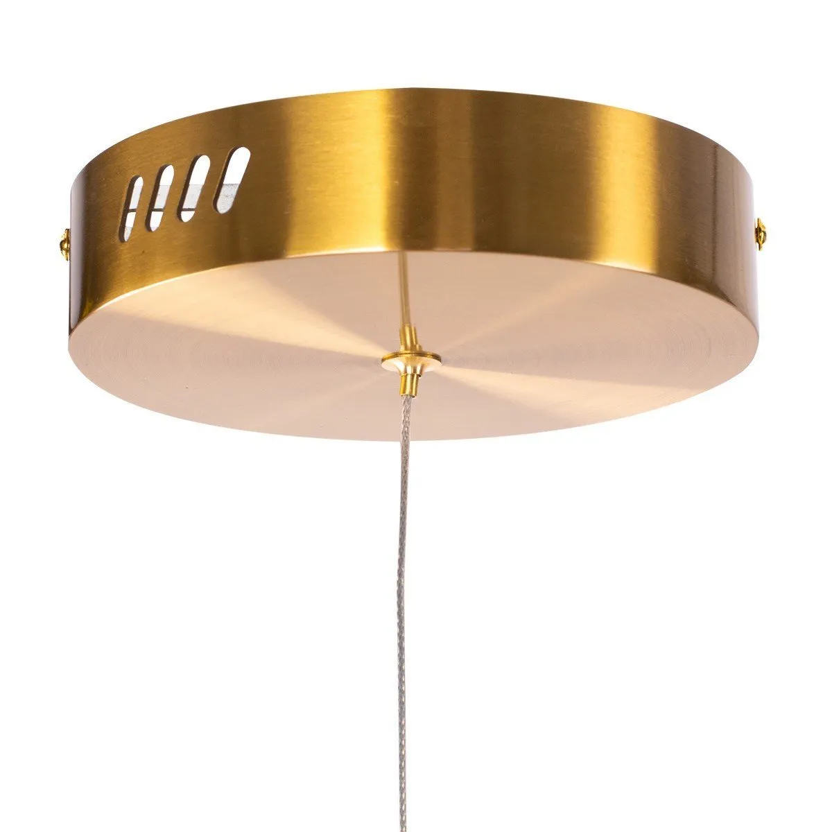 Lampa wisząca CIRCLE 3 60+80+80 cm - LED, ringi mosiądz szczotkowany na 1 podsufitce - obrazek 5