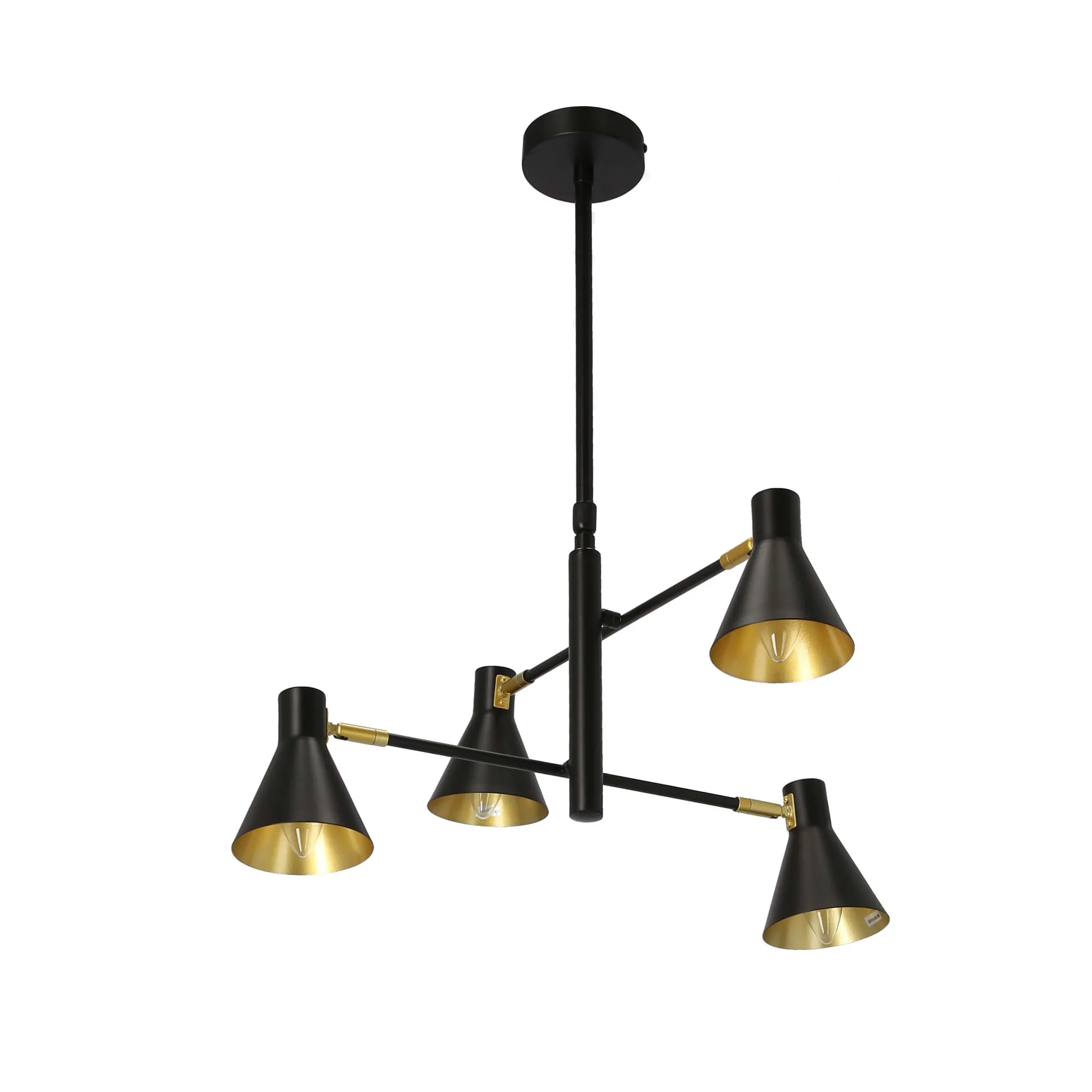 LESS LAMPA WISZĄCA 4X40W E14 CZARNY MATOWY - obrazek 3