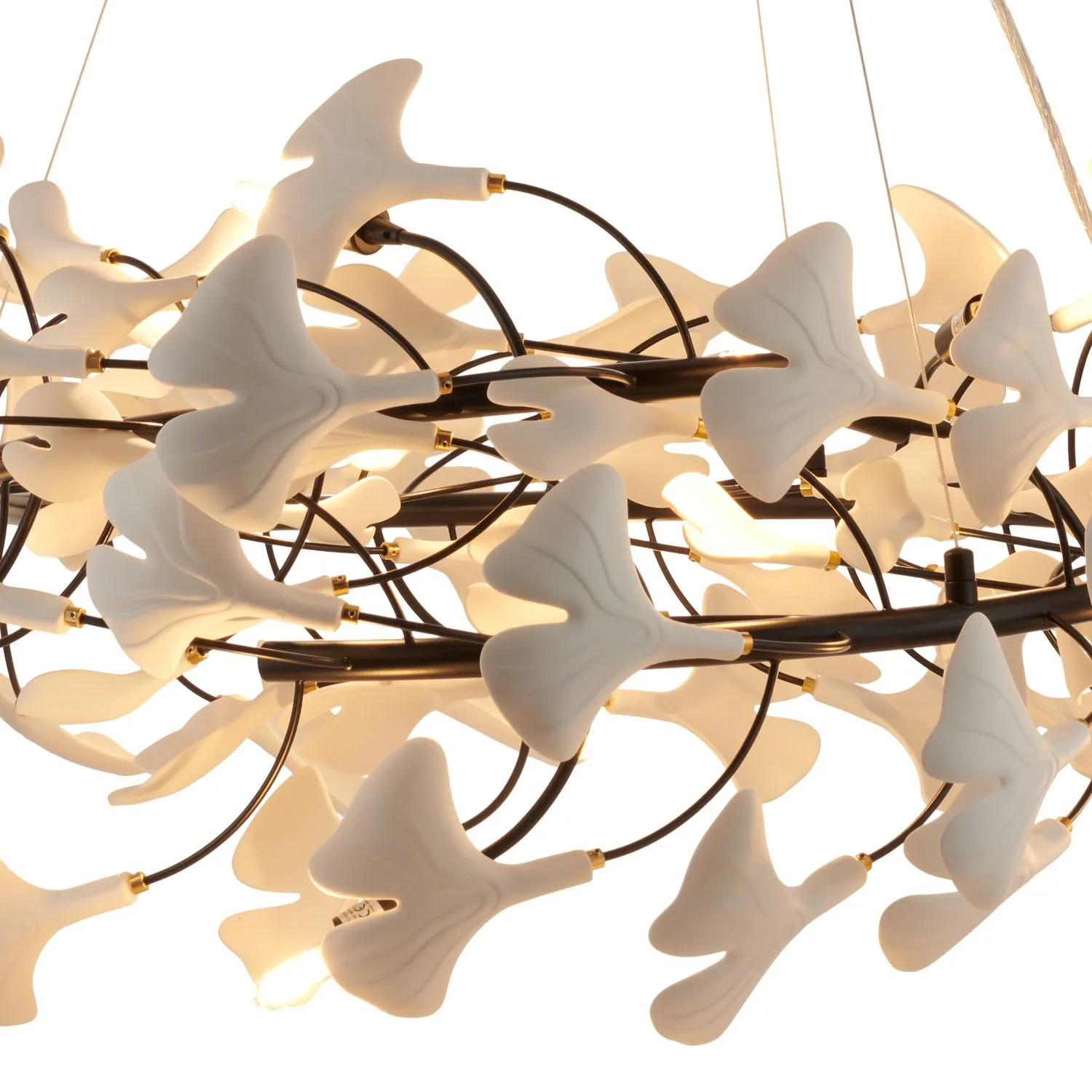 Lampa wisząca BOTANIKA 80 cm -czarna, G9, regulowana, designerska - obrazek 9
