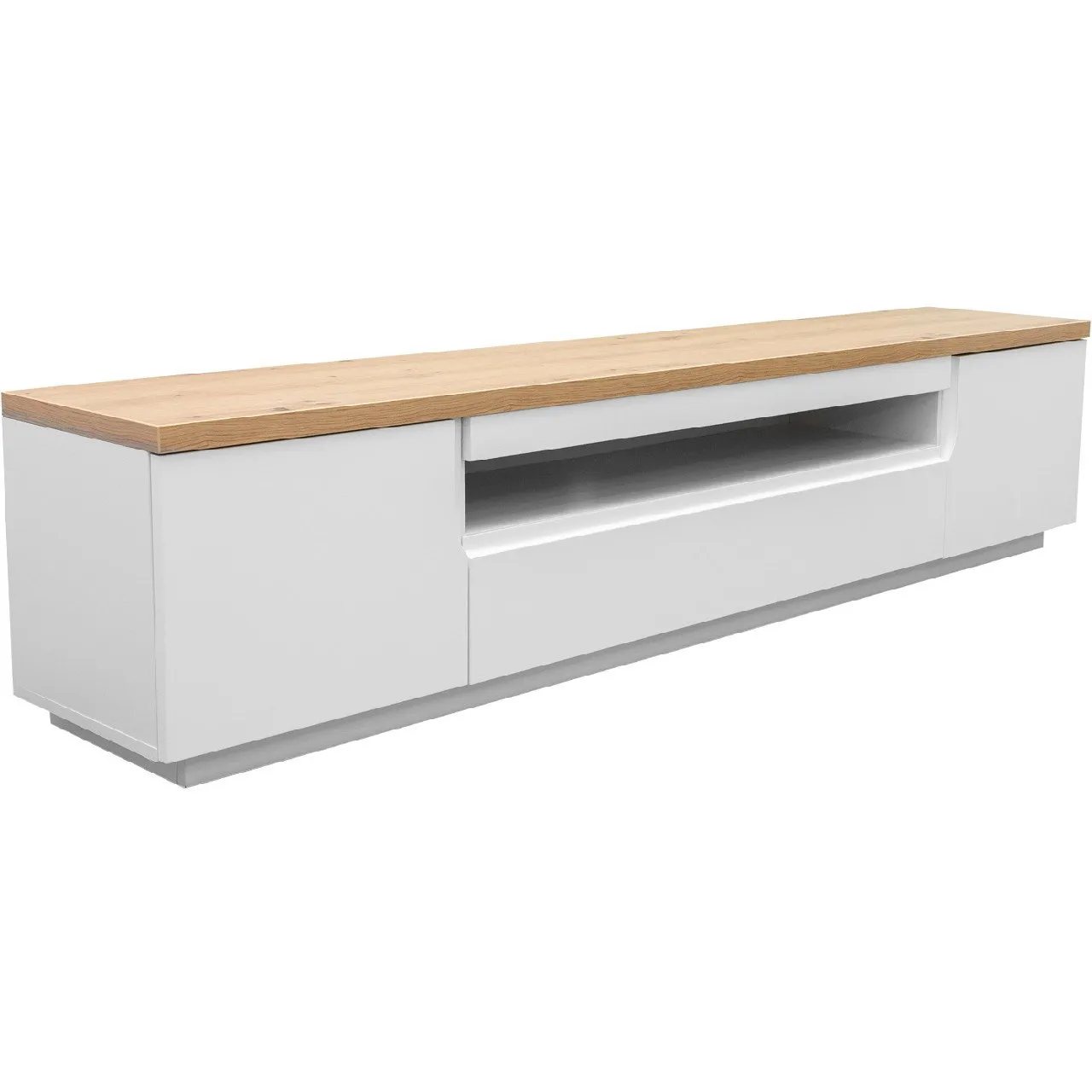 Komoda RTV ENO 200 biały / dąb artisan - obrazek 2