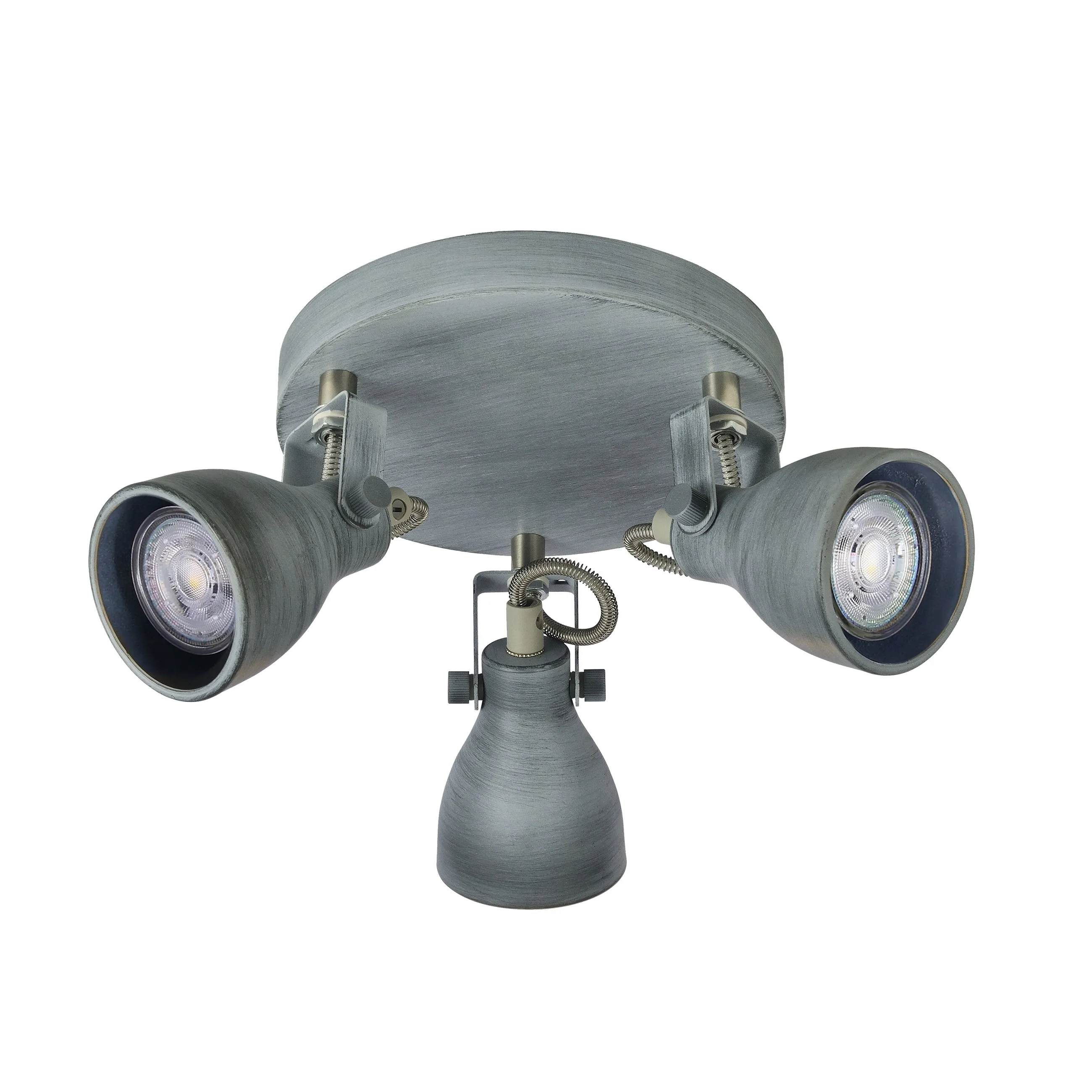 ASH LAMPA SUFITOWA PLAFON 3X40W GU10 SZARY MAT - obrazek 3
