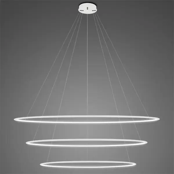 Lampa wisząca Ledowe Okręgi No.3 150cm 4k biała
