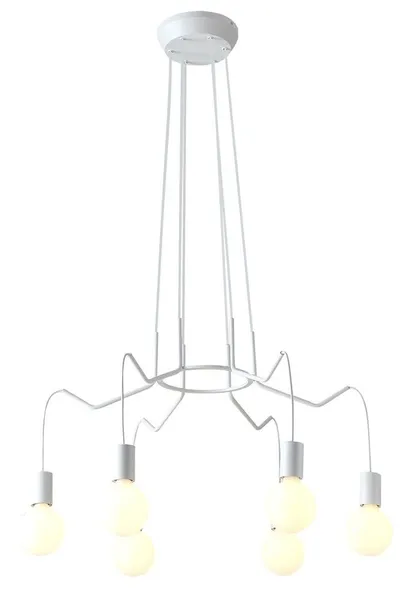 BASSO LAMPA WISZĄCA 6X40W E27 BIAŁY MATOWY