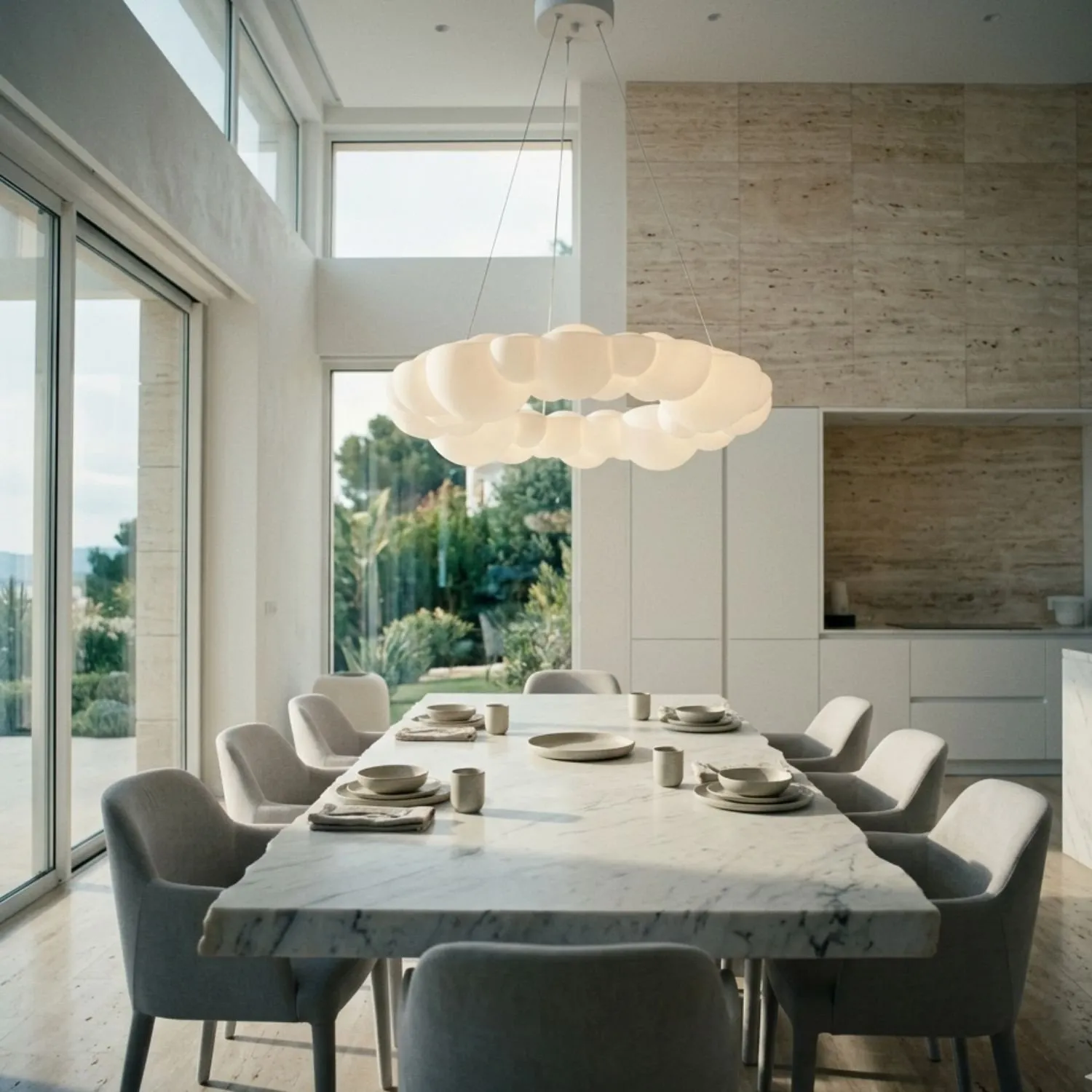 Lampa wisząca CLOUD 50 cm- akrylowa, w kształcie chmurki 3000 - 4000 - 6000 K - obrazek 4