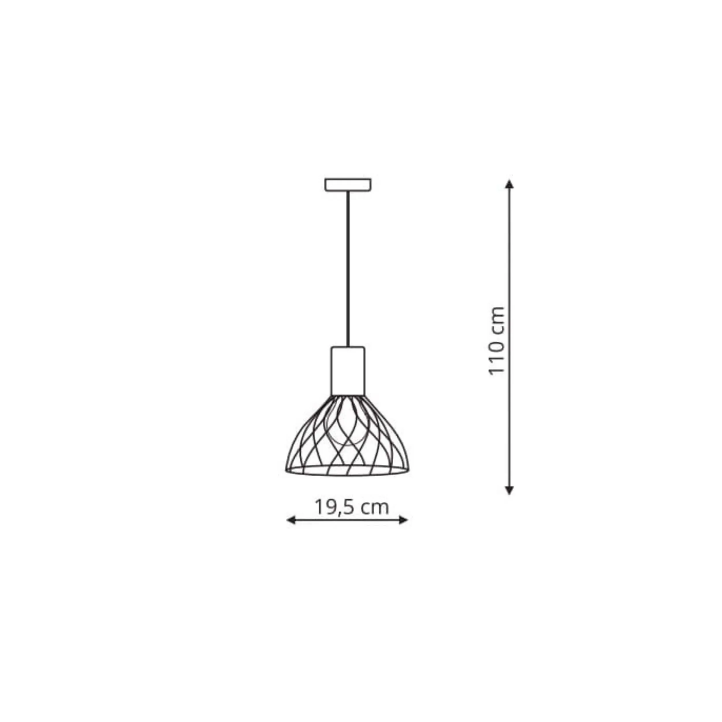 Lampa wisząca Moderno czarno - brązowa1xGU10 - obrazek 3