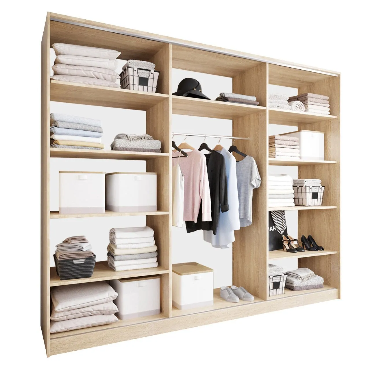 Szafa przesuwna z lustrem CORINA A 270 sonoma - obrazek 2