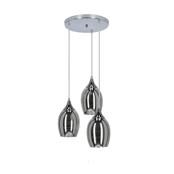 MARINA LAMPA WISZĄCA TALERZ 3X60W E27 CHROM