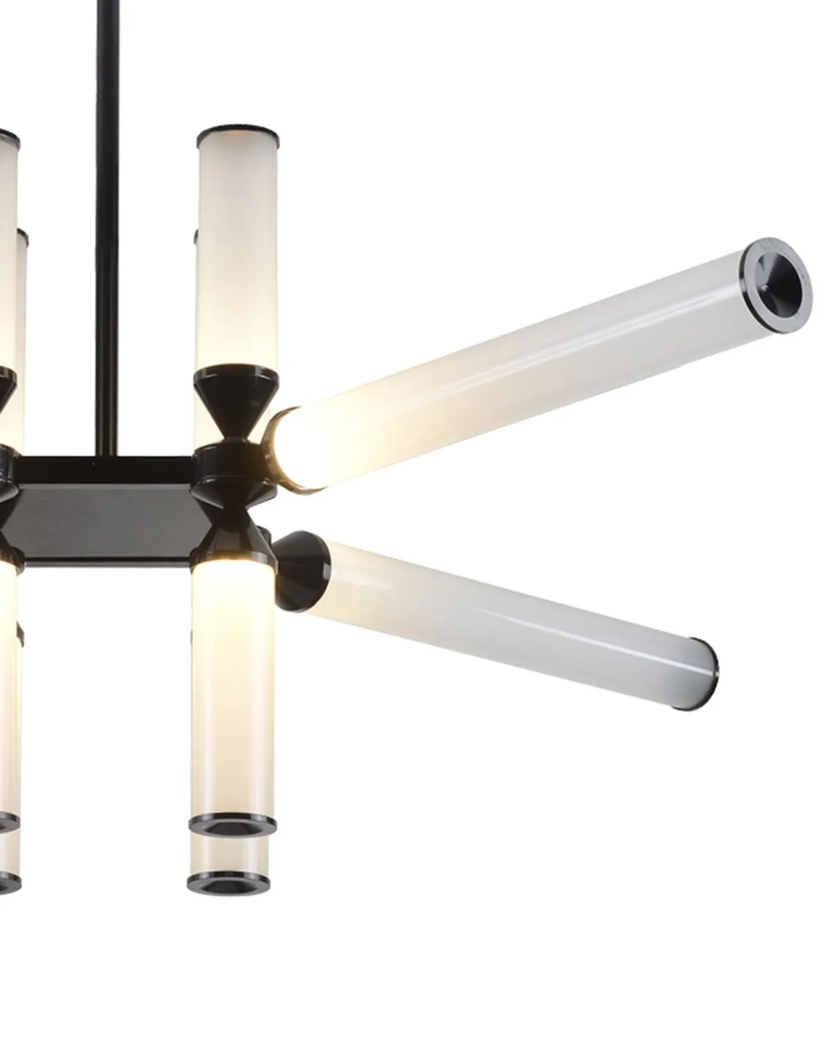 Lampa wisząca QUADRO-12 LED czarna mleczne szklane klosze - obrazek 4