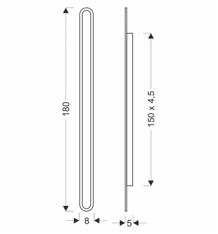 Lampa zewnętrzna elewacyjna STICK – minimalistyczny kinkiet LED 180 cm 60W - nowoczesne oświetlenie zewnętrzne IP65 - obrazek 2