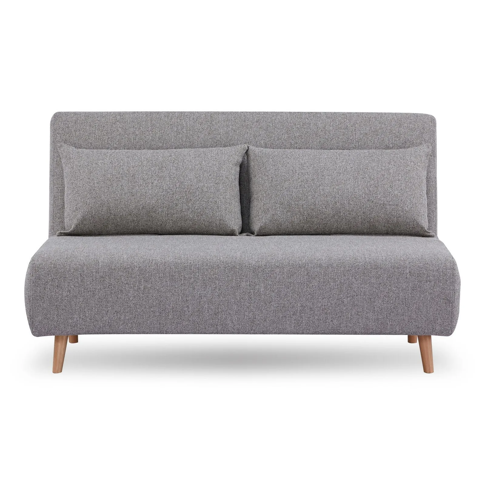 Sofa rozkładana Marlow 2 szara/ nogi naturalne
