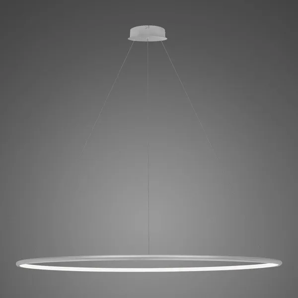 Lampa wisząca Ledowe Okręgi No.1 150cm 4k srebrna Dali