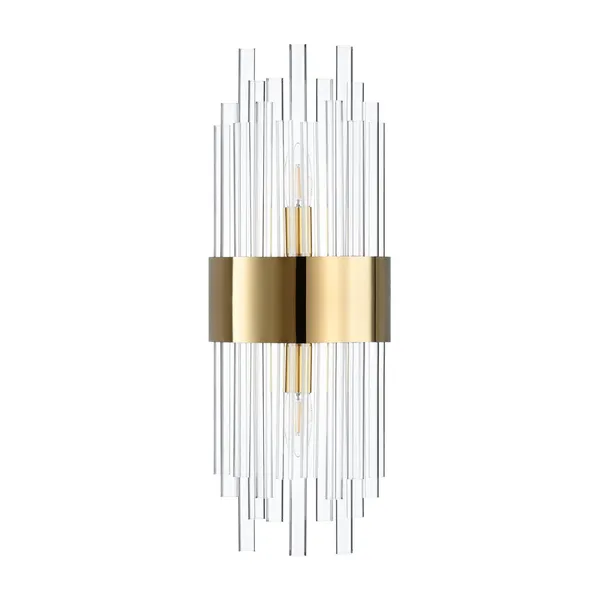 Lampa ścienna MIRACOLO A złota 50 cm z kryształkami